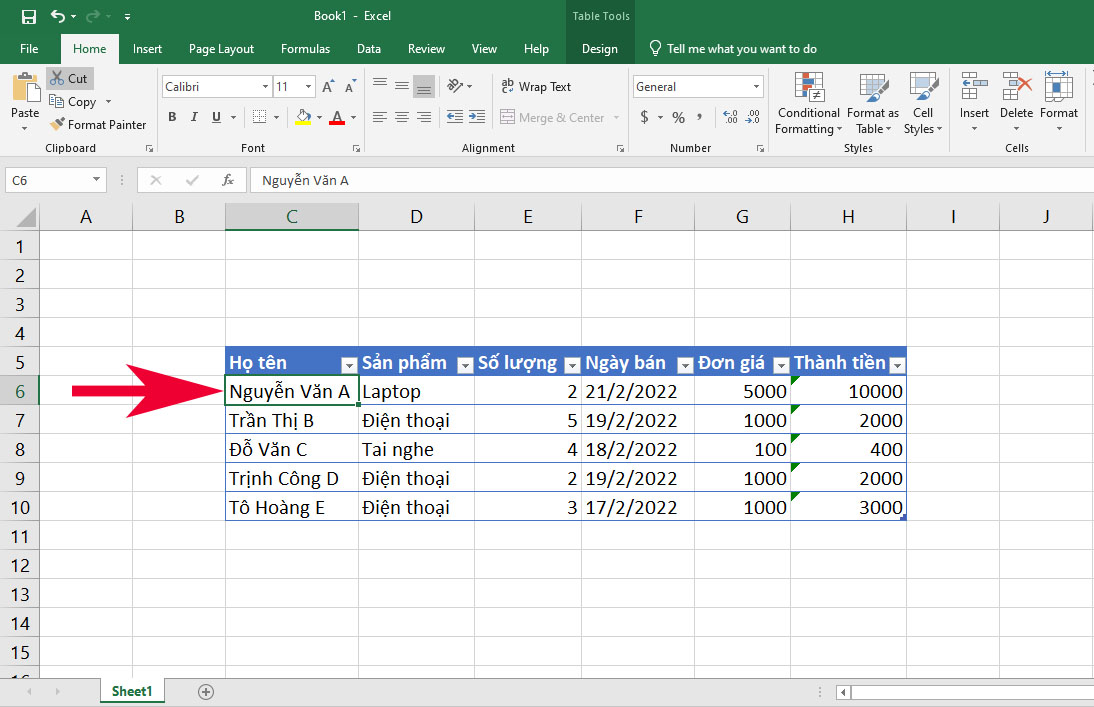 Cách thống kê dữ liệu bằng Pivot Table