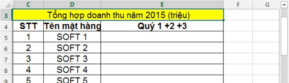 Tổng hợp dữ liệu trong Excel bằng hàm VLOOKUP