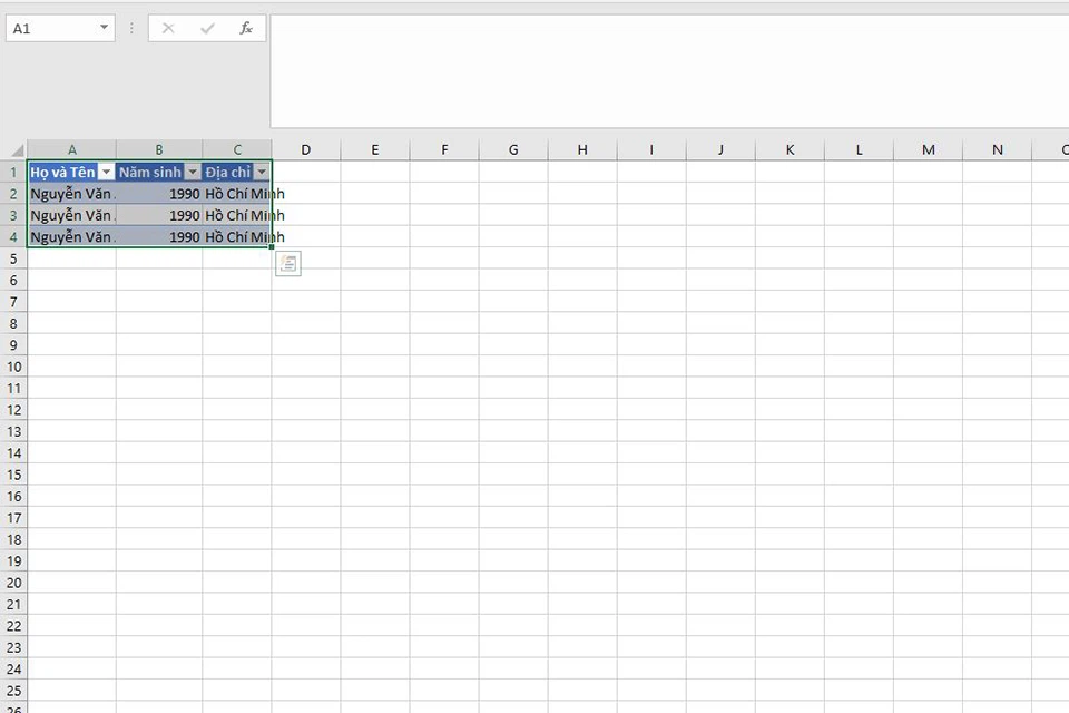 Trích lọc dữ liệu trùng bằng Pivot Table